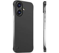 FAOMSEBS pour iPhone 17 Coque Sans Bord Mince (Sensation Métal Nu) [Ultra Mince comme Sans Coque] Dissipation Rapide de Chaleur pour iPhone 17, Coque en PC Dur Résistant aux Chocs 6.3'' 2025 Noir