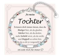 FAOMZQ Bracelet pour fille, sœur, petite-fille, nièce, cadeau pour ma fille, cadeau pour sœur, petite-fille, nièce, anniversaire, Noël, remise de diplôme, communion, 18-23 cm