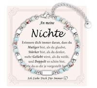 FAOMZQ Bracelet pour fille, sœur, petite-fille, nièce, cadeau pour ma fille, cadeau pour sœur, petite-fille, nièce, anniversaire, Noël, remise de diplôme, communion