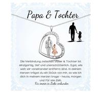 FAOMZQ Cadeau pour père et fille, cadeau pour fille de papa, père et fille, chaîne avec gravure, collier papa fille pour anniversaire, remise des diplômes, Noël, communion, anniversaire de mariage