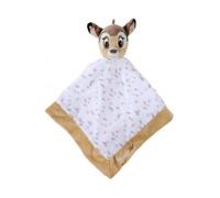 Faon Brun Bambi : Grand Doudou Plat Lange Brun et Blanc 40 x 40 cm - Set Peluche avec Carte - Enfant et Bebe - Naissance
