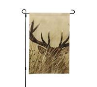 Faon de cerf de Virginie dans un cerf sauvage,Drapeau de jardin décoratif double face pour intérieur et extérieur, 30 x 45 cm