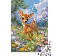 Faon Prairie 1000 Pièces Mini Puzzle pour Adultes | 70x50cm Carton, Décoration de chambre, Coupe précise, Cadeau de rassemblement, Entraînement cérébral