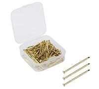 Faotup Lot de 150 petits clous en laiton plaqué - 2,5 cm - Petits clous pour accrocher des photos - 2,5 cm - Petits clous pour accrocher - 150 pièces - Doré - 2,5 x 0,28 x 0,28 x 0,28 cm