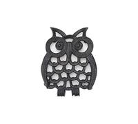 Faotup Lot de 2 dessous de plat en forme de chouette en fonte de 11,4 x 14 cm, dessous de plat en métal pour casseroles et poêles chaudes