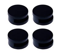 Faotup Lot de 4 clips de miroir K044 en alliage de zinc noir de 2,6 cm, supports de miroir pour murs, clips de support de miroir, forme ronde, 2,6 x 2,7 x 1,4 cm