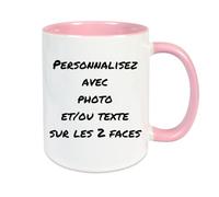 fapadjo Mug Personnalisable Photo Texte, Tasse A Cafe Personnalisée Prénom, Cadeau D'anniversaire, Souvenir, Naissance, Collègue (Vieux rose)