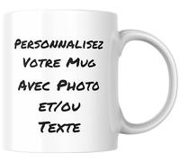 fapadjo Mug Personnalisable Photo Texte, Tasse A Cafe Personnalisée Prénom, Cadeau D'anniversaire, Souvenir, Naissance, Collègue (intérieur noir)