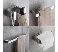 Fapully Four Piece Bathroom Accessories Set Stainless Steel Wall Mounted,Brushed Nickel Finished