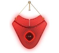 FAQ 211 Masque cou et décolleté portable anti-âge en silicone NIR + 7 LED - Soin luxe antirides et ridules - Sans fil et léger - Flexible avec couverture totale - Soin de beauté