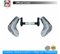 FAR 6580 Paire de rétroviseurs en bout de guidon aluminium poli