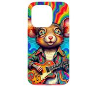 Far Out Mouse Joueur de Guitare années 60 Coque pour iPhone 15 Pro