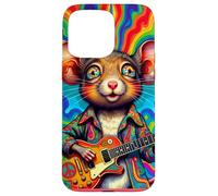 Far Out Mouse Joueur de Guitare années 60 Coque pour iPhone 15 Pro Max
