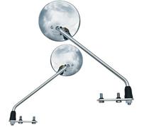 Far Paire de rétroviseurs chromés avec kit d'installation pour Piaggio Vespa PX 125