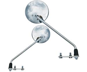 Far Paire de rétroviseurs chromés avec kit d'installation pour Piaggio Vespa PX 125