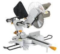 Fartools One JOS Scie à onglet radiale 2000W Ø255mmx 36 dents, base alu, laser, 2 extensions, 1 presse serrage, capacité coupe: 90°=310x78mm&45°=210x78mm