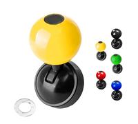 Far Voyager Push Start Button, Farvoyager Metal Car Joystick Ball, 2025 New Universal One-Buttons Start Car Shift Knob, Metal Cars One-Touch Ignition Switch Buttons Rocker Protector (Yellow)