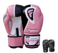Farabi Boxing Gloves for Training Punching Sparring (Pink, 16Oz)
