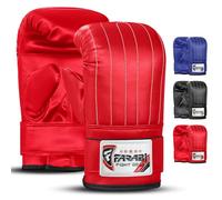 Farabi Boxing punch bag mitt gloves punching boxing gloves mma training Muay Thai Kickboxing MMA Martial Arts Workout Gloves Boxing gloves Men Boxing Training Gloves (Red, Large)