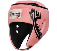 Farabi Female Boxing MMA Muay Thai Kickboxing jiu Jitsu Karate Taekwondo BJJ Martial Arts Training Punching Face Protector Head Guard (Pink, M)