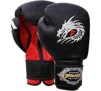 Farabi Gants de Boxe Adulte (Black Dragon, 10-oz)