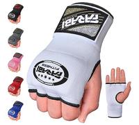 Farabi Mitaines d'entraînement hybrides pour salle de sport, fitness, boxe, MMA, boxe thaïlandaise Rembourrage gel L/XL blanc