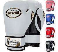 Farabi Sports 4-oz, 6-oz, 8-oz Gant de Boxe Enfant Junior Gant de Boxe Gants de Boxe Enfants Gants de Boxe pour Enfant (White, 6-oz)