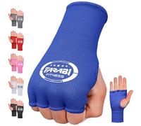 Farabi Sports Bande Boxe sous-Gants élastiqués Demi-Doigt sans Rembourrage en Gel Bandage Boxe Idéal pour MMA, Muay Thai, l'entraînement, Sports de Combat, Kickboxing et Arts Martiaux (Blue, S/M)
