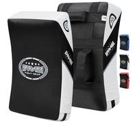 Farabi Sports Bouclier de Frappe MMA Muay Thai Arts Martiaux Hook & Jab Boxe Bouclier Training Target pao Kick Frappe Bouclier pao x 1 unité (Black/White)