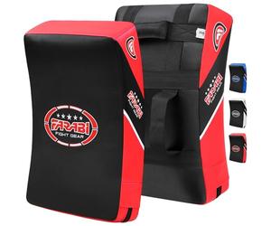 Farabi Sports Bouclier de Frappe MMA Muay Thai Arts Martiaux Hook & Jab Boxe Bouclier Training Target pao Kick Frappe Bouclier pao x 1 unité (Black/Red)