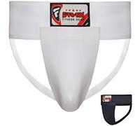 Farabi Sports Coquille Boxe Homme coquilles de Sports de Combat MMA Muay Thai Arts Martiaux Coquille (Medium, White)
