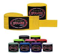 Farabi Sports Enfants Bande Boxe Paire d'enveloppes mexicaines intérieures de Gants de Fitness de Boxe de mètres de Long (Black, Kids (2.50 Meters) (Yellow)