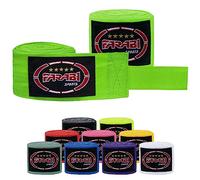 Farabi Sports Enfants Bande Boxe Paire d'enveloppes mexicaines intérieures de Gants de Fitness de Boxe de mètres de Long (Black, Kids (2.50 Meters) (Green)