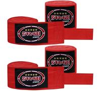 Farabi Sports Enfants Bande Boxe Paire d'enveloppes mexicaines intérieures de Gants de Fitness de Boxe de mètres de Long (Rouge (Lot de 2)