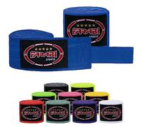 Farabi Sports Enfants Bande Boxe Paire d'enveloppes mexicaines intérieures de Gants de Fitness de Boxe de mètres de Long (Black, Kids (2.50 Meters) (Blue)
