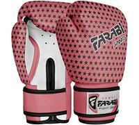 Farabi Sports Gant de Boxe Enfant 4-oz Pink Star Junior Gant de Boxe Gants de Boxe Enfants Gants de Boxe pour Enfant