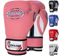Farabi Sports Gants de Boxe Enfant 4oz 6oz 8oz - Gants Junior pour Muay Thai, Kickboxing, Sparring & Entraînement sur Sac de Frappe (Pink, 6-oz)