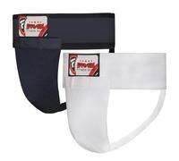 Farabi Sports Junior Coquille Boxe âge 5-12 Ans coquilles de Sports de Combat MMA Muay Thai Arts Martiaux Coquille ((Noir/Blanc (Lot de 2), XS)