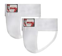 Farabi Sports Junior Coquille Boxe âge 5-12 Ans coquilles de Sports de Combat MMA Muay Thai Arts Martiaux Coquille ((Blanc (Lot de 2), XS)