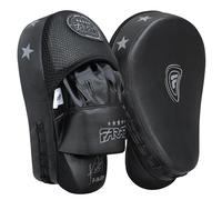 Farabi Sports Patte d'ours pour Boxe - Tampons Mitaines Poinçonnage Incurvés - Entraînement Muay Thai (Black)