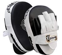 Farabi Sports Pattes d'ours incurvées en cuir véritable - Pour MMA, Muay Thai, Kickboxing, arts martiaux, boxe