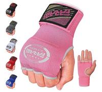 Farabi Sports sous Gants de Boxe Adultes - Bande de Combat Hommes et Femmes - Bandage Entraînement MMA Muay Thai (Pink, Adultes L/XL)