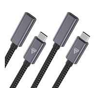 Faracent Lot de 2 câbles d'extension USB de type C (1,8 m) USB 3.1 (5 Go/s) mâle vers femelle pour MacBook Pro, iPad Pro 2020, Surface, Samsung Galaxy S20/S10/S9 Gris