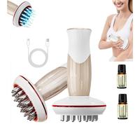 Farad Beauty Heated Brush,3-in-1 Pro Negative Ion Two PTC Heaters Thermal Brush, 20-Level Adjustable Suction, 5-Speed Vibration Vibration Massage Soothes Relaxes (2 PCS)