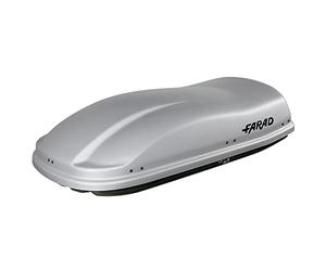 Farad Coffre de Toit Marlin 400L Gris - Double Ouverture Latérale, Homologation TÜV-GS, Garantie 5 Ans - Serrures centralisées sur 3 Points avec clés de sécurité - Résistant aux Rayons UV