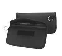 Faraday Bags - Étui pour téléphone, pochette Faraday Ironstripe | Protection de porte-clés en forme de cage de Faraday, sac portable en cuir véritable pour porte-clés, pochette de protection RFID,