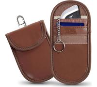 Faraday Cage Case Pouch Keyless RFID Signal Blocker, Tech-Protect KLR100, Brown