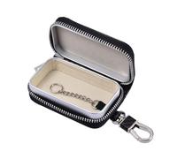 Faraday Étui de protection en cuir pour clé de voiture avec bloqueur de signaux, protection antivol, fermeture éclair, porte-monnaie, pour télécommande de véhicule, ajustement universel