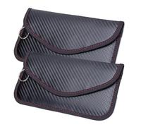 Faraday Lot de 2 grandes pochettes de protection en cuir pour clés de voiture bloquant le signal