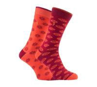 Farah - 2 Paires Chaussettes Luxe Coton Rétro Homme Motifs Funky